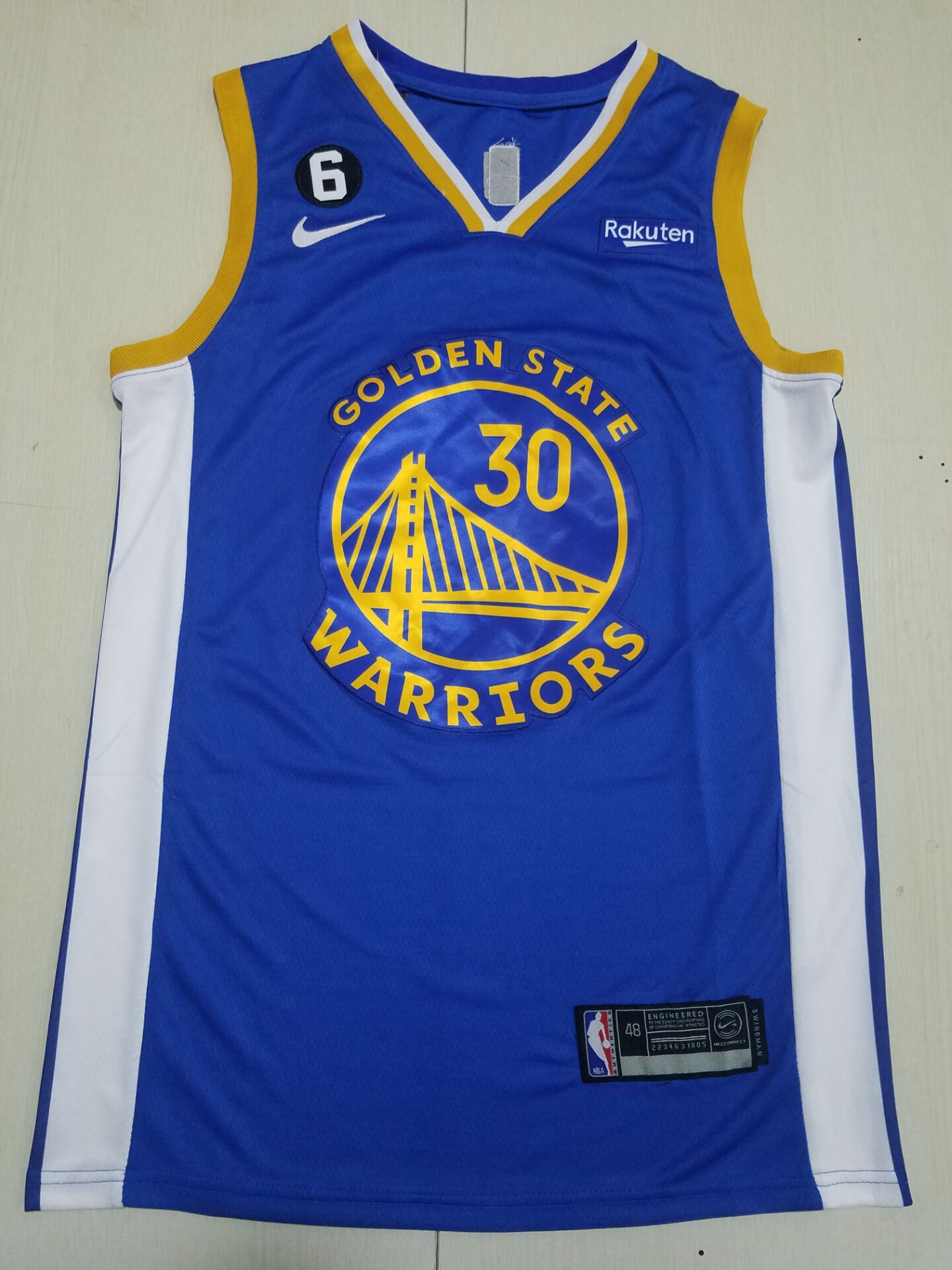 Men Golden State Warriors 30 Curry Blue Nike 2022 NBA Jersey